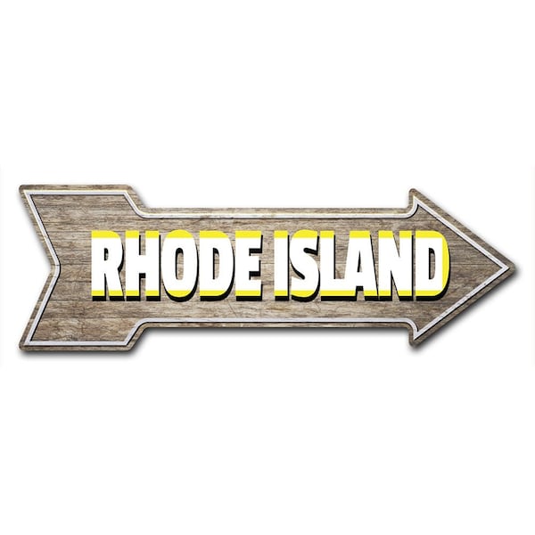 Rhode Island Arrow Decal Funny Home Decor 36in Wide